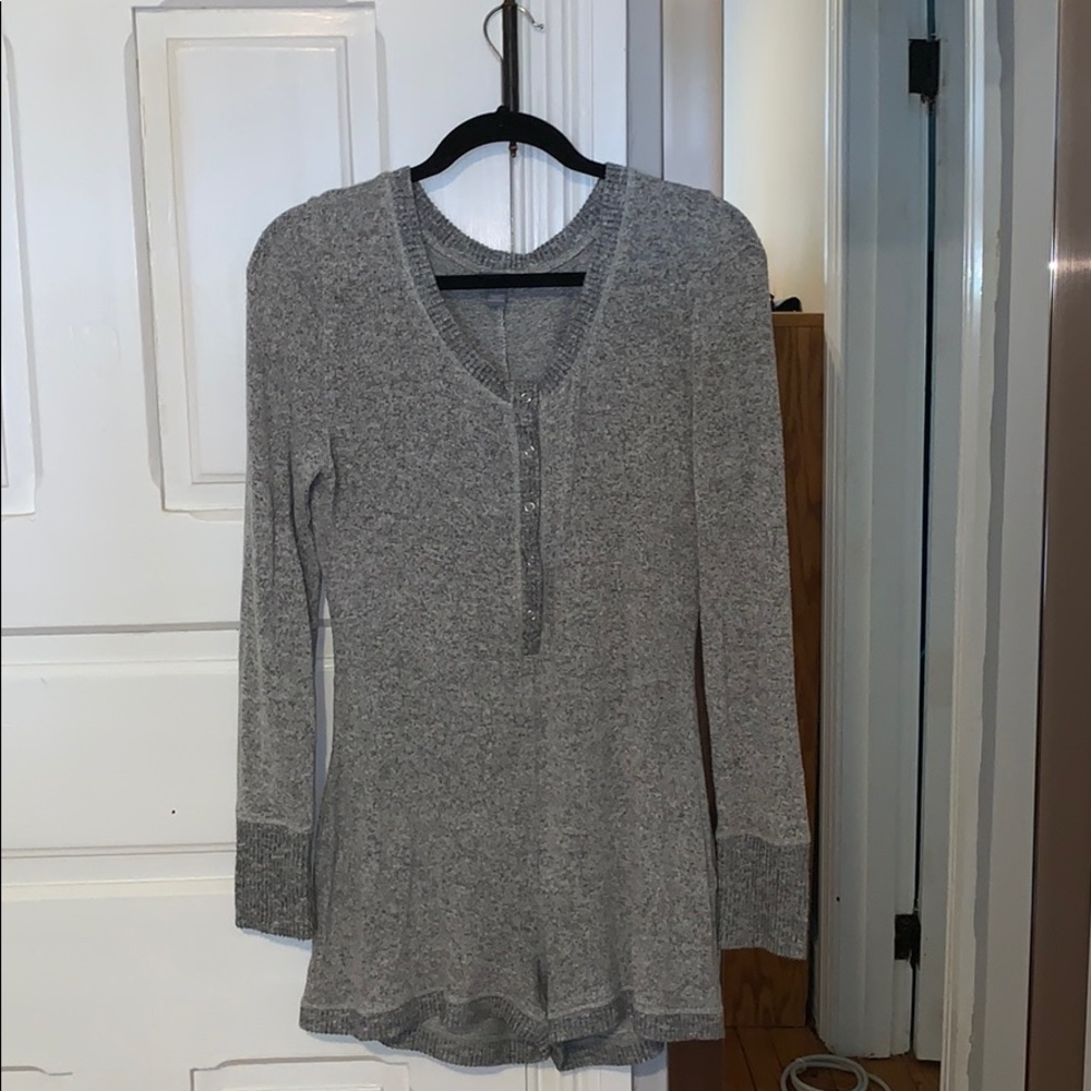 Grey sleeping romper